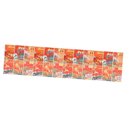 Enveloppe rouge de style chinois NUOBESTY pour le Nouvel An, lot de 48 pièces en papier