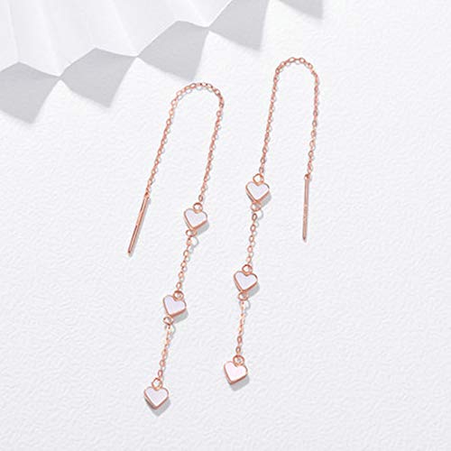 Daesar 18K Rose Gold Earrings Women Hearts Earrings Drop Dangle Rose Gold Earrings Wedding #TOP1