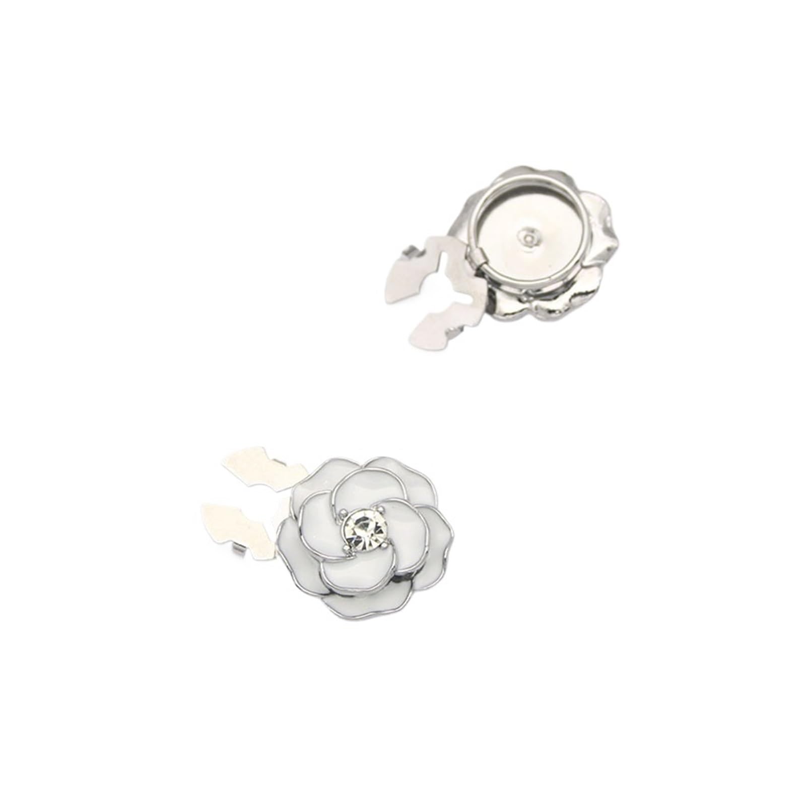 Gemelos de Camelia para Hombre, Elegantes Accesorios Informales de Negocios para Hacer tú Mismo (Blancos)
