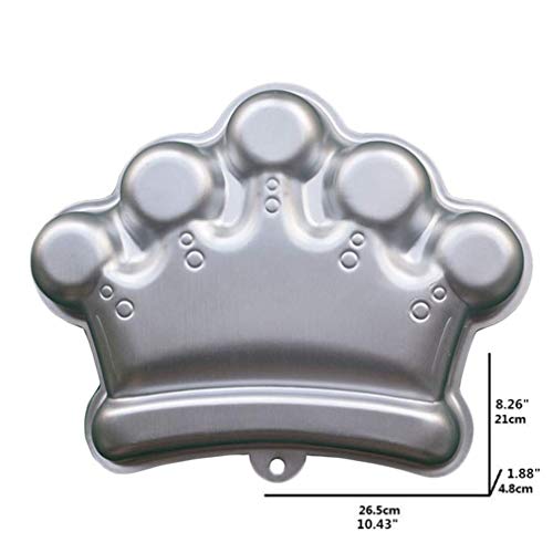 Image of Ulalaza Aluminum Cake Mold 3D Crown Shape Baking Pan DIY Birthday Cake Mould Kitchen Supplies