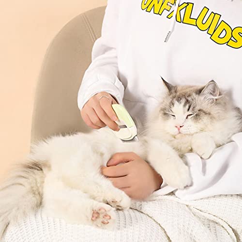 KyeeaDIY 2pcs Green Cat Grooming Comb Set Long & Short Hair Kitten Pink Massaging Shell Comb Pet Hair Removal Brush for Cats Dog Rabbit Remove Matted Fur and Tangles (2-In-1 Cat Comb) - Image 2
