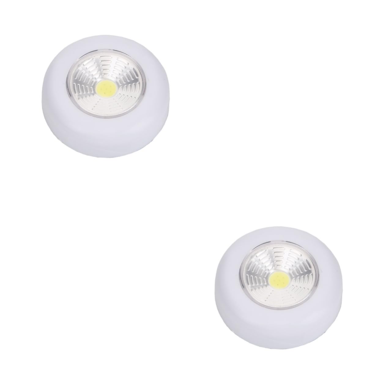 jojofuny 2pcs Tap Light Night Touch LED Puck Lamp Wireless Portable Under Cabinet for Counter Wall Closet Kitchen Shelf Lighting Lamp Battery Not Included