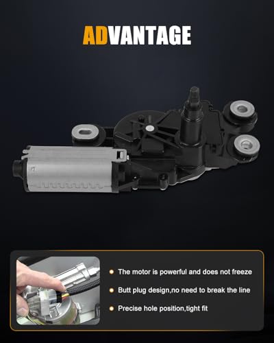 Image of ROADFAR Rear Windshield Wiper Motor Compatible for Volvo for XC60 2010-2016 | Fit For Volvo For XC60 2010-2016|For Volvo For XC70 2009-2016|Replace 30663891|306638910|31290787|3 Pins