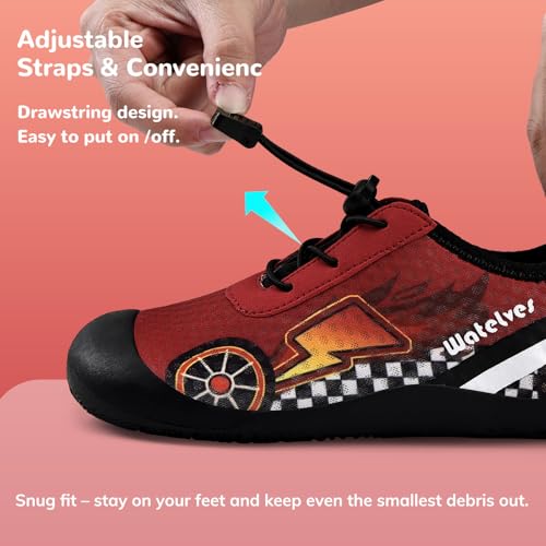 Image of WateLves Wide Toddler Water Shoes Kids Barefoot Athletic Sneakers Girls Boys Quick Dry Aqua Socks for Beach Hiking Swim Kayak Sport Accessories, Camping Essentials