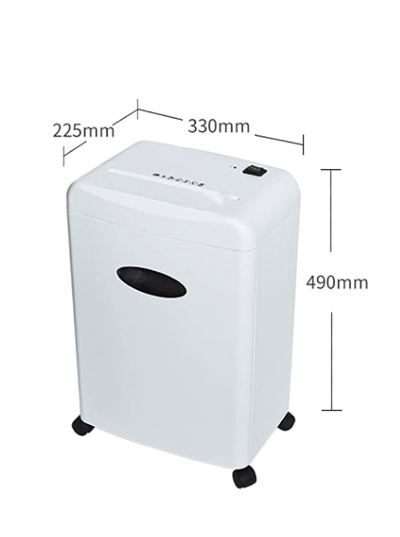 Niszczarka do papieru 16L, elektryczna niszczarka do papieru biurowego, segmentowa niszczarka do użytku domowego, niszczy papier, karty, płyty CD itp., biała