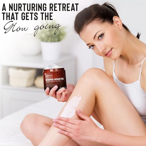 image for MAJESTIC PURE Whipped Argan Oil Body Butter for Women & Men - With Cer