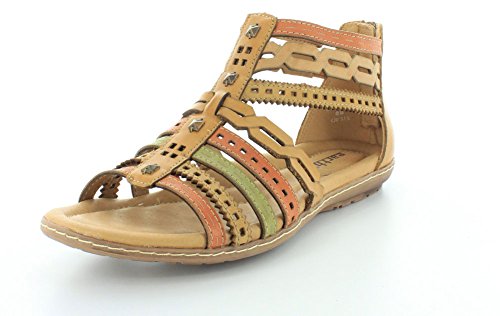 Earth Womens Bay Brown Multi Gladiator Sandal - 5