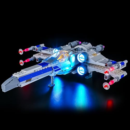 BRIKSMAX Kit de iluminación LED para Lego Star Wars Caza Estelar ala-X de la Nueva República - Compatible con 75460 Building Blocks Model- No incluir el Conjunto de Lego