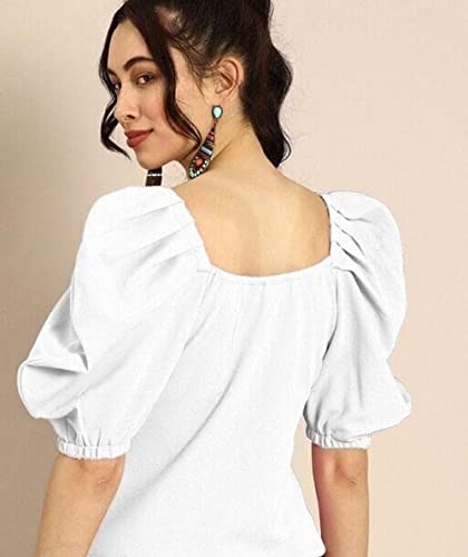 Image of Women's & Girl's Solid Short Sleeve Crop Top (LY-TopD6 Variation)