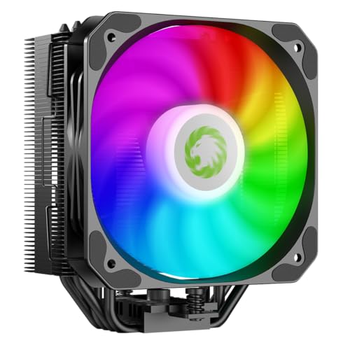 GameMax Sigma 540 ARGB CPU Cooler 200W TDP 4 x 6mm Copper Heatpipes & Aluminium Heat Sink CPU Air Cooler, 130mm ARGB PWM Fan For Intel LGA1700 / 115X / 1200 & AMD AM4 / AM5 | Black - Image 8