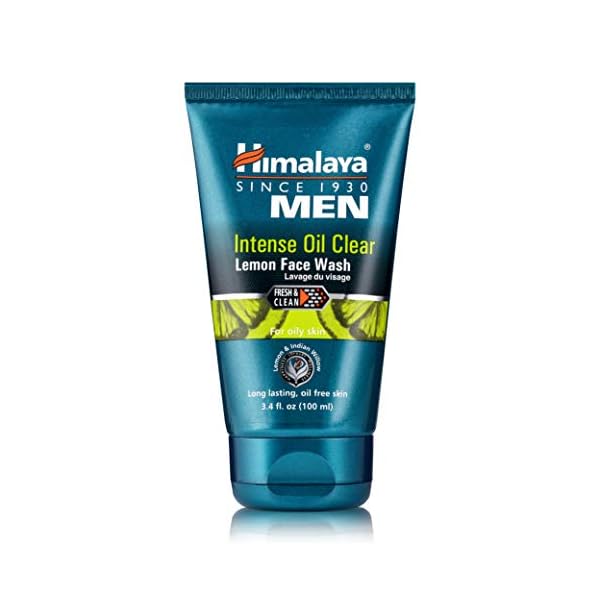 Himalaya-Mens-Intense-Oil-Clear-Lemon-Face-Wash-Deep-Cleaning-Daily-Facial-Cleanser-Non-Drying-For-Normal-to-Oily-Skin-338-oz Himalaya Men's Intense Oil Clear Lemon Face Wash, Deep Cleaning Daily Facial Cleanser, Non-Drying, For Normal to Oily Skin, 3.38 oz