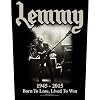 Motorhead Back Patch Lemmy Born to Lose Lived to Win Official Black 36cm x 29cm One Size #1