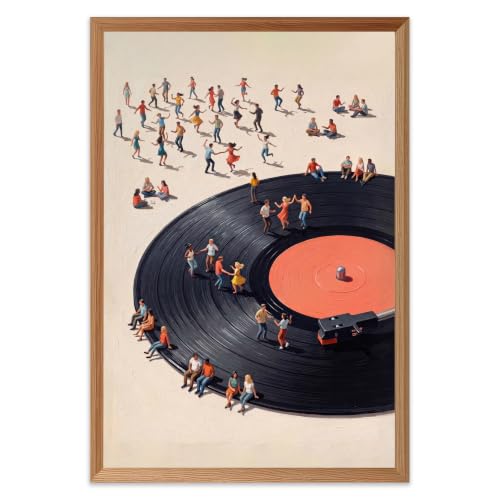 Vintage Music Record Wall Art 16x24 Unframed