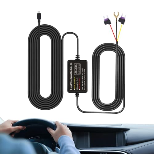 Set di cablaggio fisso per fotocamera da cruscotto set di per da auto cavo navigatore GPS registratore di guida cavo step-down monitor di parcheggio 24 ore protezione da