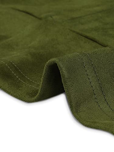 Image of Allegra K Women Faux Suede Jacket Lapel Draped Open Front Cardigan Casual Trendy Suede Blazer