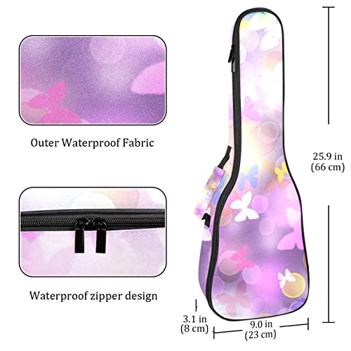 JRHEJTHH Durable Ukulele Bag Water Resistent Ukulele Case with Adjustable Shoulders for 21 23 24 inch Thick Padding Colorful Butterflies - Les Beatles, Paul McCartney, John Lennon, RIngo Starr, George Harrison JRHEJTHH Durable Ukulele Bag Water Resistent Ukulele Case with Adjustable Shoulders for 21 23 24 inch Thick Padding Colorful Butterflies – Image 5