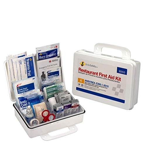 25 Person First Aid Kit, ANSI A, Restaurant Bulk Kit Plastic Case