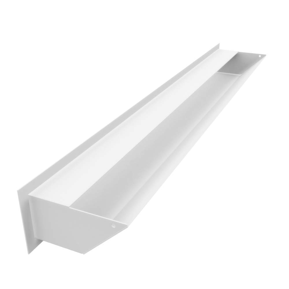 KRATKI griglia di ventilazione AIR | Griglia aria calda 9 x 80 cm | Bianco | Griglia di scarico per ventilazione camino | Presa d'aria con un angolo di 45 gradi | resistente al surriscaldamento