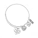 Infinity Collection Best Friends Charm Bangle Bracelet- Not Sisters by Blood But Sisters by Heart Bracelet for Women