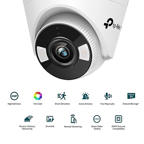 Image of TP-Link VIGI C440 2.8mm Lens Smart Security Camera | 4MP Ultra HD Full-Color Turret Network Camera | Smart Detection | ONVIF | H.265+ | PoE /12V DC CCTV | Remote Monitoring /Pan /Tilt