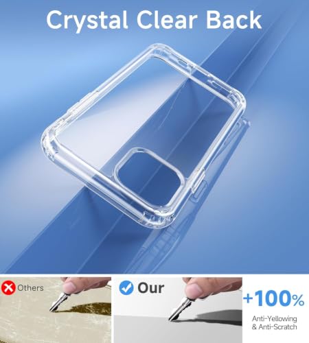 Image of DIZORO Crystal Clear Back Case Cover for iPhone 12 Non Yellowing Transparent Cover |Hard Back Cover Clear Case for iPhone 12 with Anti-Yellow (PC, Transparent)