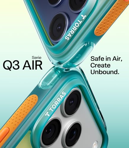 Image of TORRAS Ostand Q3 Air for iPhone 17 Pro Max Case with 360 Magnetic Stand, Fit for MagSafe, Mil-Grade Drop Tested, Camera Control Button, Shockproof Phone Case for iPhone 17 Pro Max 6.9 inch, Dune Sky