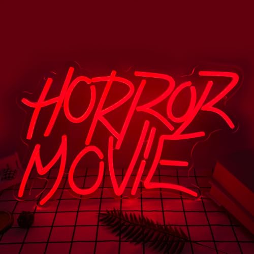 Image of GTOTd Horror Movie Red Wall Art Lamp Led Neon Sign Night Light | Halloween Kids Room Bedroom Decor Gifts Merch Party Supplies for Wall Decorative Acrylic USB Powered Living Room Shop Bar