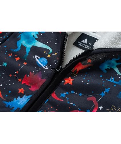 Image of V VALANCH Toddler Fleece Jacket Boys Girls Zip Up Hoodie Sweatshirt | Full Fleece Lining Throughout, Thick Warm, Cartoon, for Casual, School, Outerwear, Winter