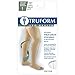 Truform Anti Embolism Stockings, Thigh High Post Surgery Recovery Hospital Style, 18 mmHg Compression for Men and Women, Full Length Ted Hose, Closed Toe, White, Large
