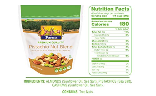 Image of Setton Farms Pistachio Nut Blend with Almonds, Pistachios and Cashews, 4 oz Resealable Bag (Pack of 4)