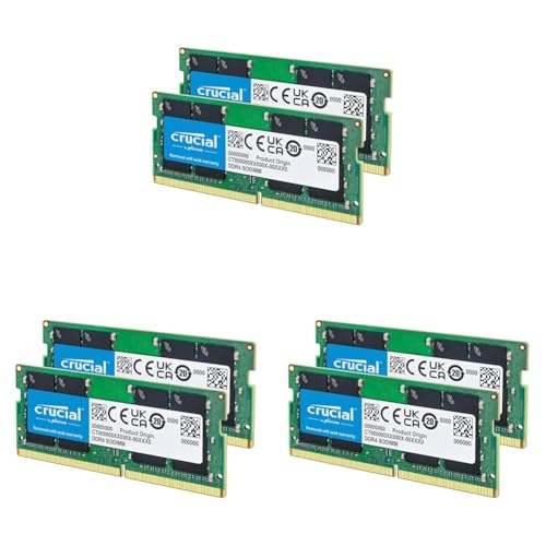 Image of Crucial 32GB DDR4 RAM Kit (2x16GB), 3200MHz (PC4-25600) CL22 Laptop Memory, SODIMM 260-Pin, Downclockable to 2933 /2666MHz, Compatible with 13th Gen Intel Core and AMD Ryzen 7000 - CT2K16G4SFRA32A