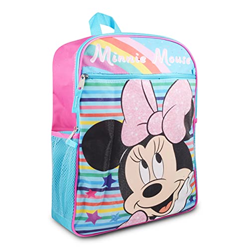 Disney Minnie Mouse School Backpack Set For Girls, Kids ~ 8 Pc Bundle With 16" Minnie School Bag, Lunch Bag, Water Bottle, Stickers, And More (Minnie Mouse School Supplies) #TOP2