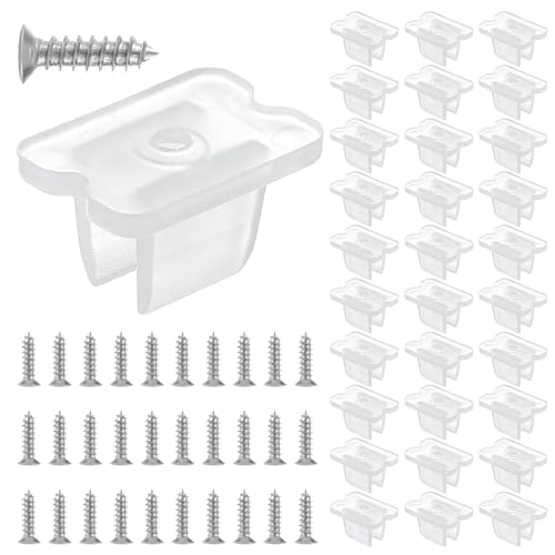 Image of 30Pcs Led Light Clips, Waterproof LED Strip Mounting Clips Holder with Screws, LedLightStrip Clip for 5mm to 6mm LEDStrip Lighting