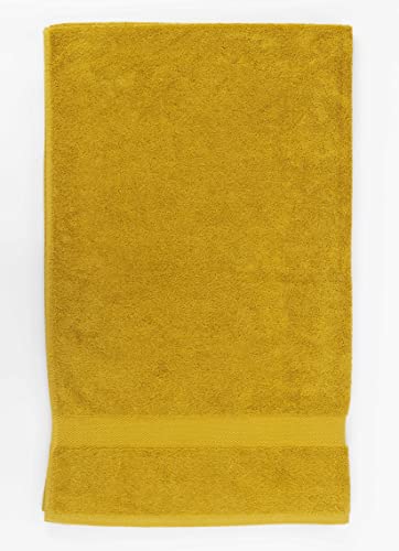 La Maison 100% Egyptian Cotton 600GSM Premium Towels Super Soft Everyday Use Fade Resistant Highly Absorbent Quick Dry Face Hand Bath Sheet (50cm x 85cm Hand Towel, Mustard)