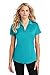 DRI-EQUIP(tm) Ladies Heathered Moisture Wicking Golf Polo-TropicBlue-M