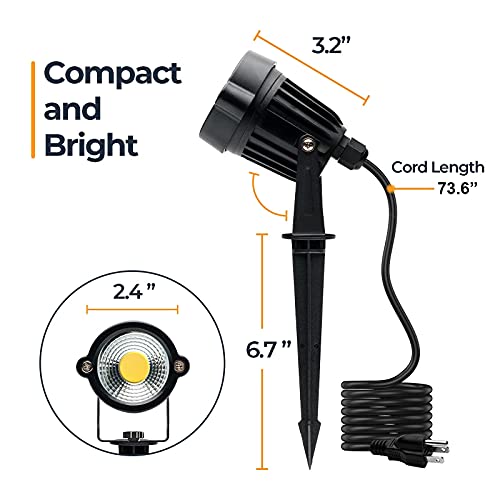 Colored Outdoor Yard Spot Lights, 5W Led Rgb Color Changing Spotlights Landscape Lights Remote Control Garden Lights Walls Trees Flags Lawn Backyard Spot Light Uplights With Spike Stand, 2 Lights #TOP1