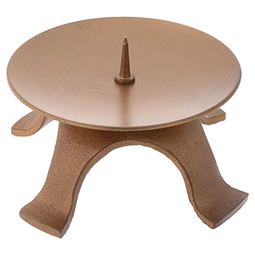 Candle Holder jag with matt Gold Coloured feet Diameter 9,5 cm