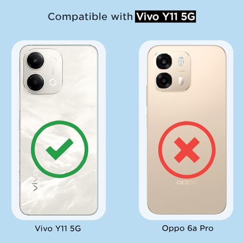 Image of Pikkme Back Cover for Vivo Y11 5G Mag-Safe Shockproof PC + TPU Protective Case Magnetic Support Bumper Case (Transparent Mag-Safe)