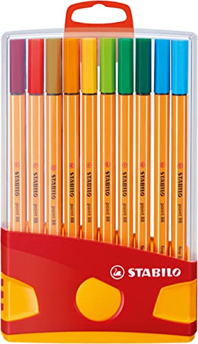 Rotulador punta fina STABILO point 88 - Estuche premium Colorparade con 20 colores