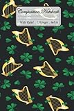  st patricks day notebook: Lined Notebook journal for school and office, great gift for st patrick\'s day to men women kids ,awesome green themed cover ... pattern gold coins 6x9 inches 110 pages