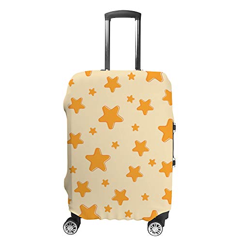 Housse de valise étoiles orange Ruchen tissu extensible anti-rayures pour bagage soute