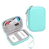 Canboc Hard Carrying Case for Canon Ivy Mobile Mini CLIQ CLIQ+ CLIQ 2 CLIQ+ 2 Instant Camera Printer Wireless Bluetooth Portable Smartphone Photo Printer, Mesh Pocket fit Photo Paper Cable, Mint Green