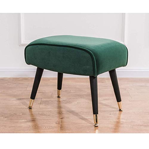 Taburete nórdico verde con patas negras para dormitorio gzz 2