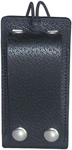 Leather Carry Case for Motorola PR7144A Two Way Radio - with Fixed Belt Loop (Full Display)