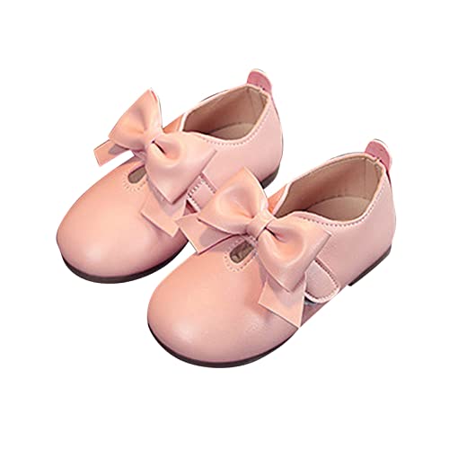 Fashion Autumn Girls Casual Shoes Flat Light Hook Loop Solid Color Bow Simple Style Little Girls Dressy Boots
