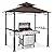 ABCCANOPY 8'x 5' Grill Gazebo Canopy - Outdoor BBQ Gazebo Shelter with LED Light, Patio Canopy Tent for Barbecue and Picnic (Brown)