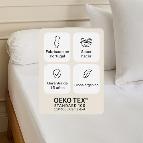 Funda colchon 90x190 cm Sleepzen protector de colchon de algodon organico certificado 6