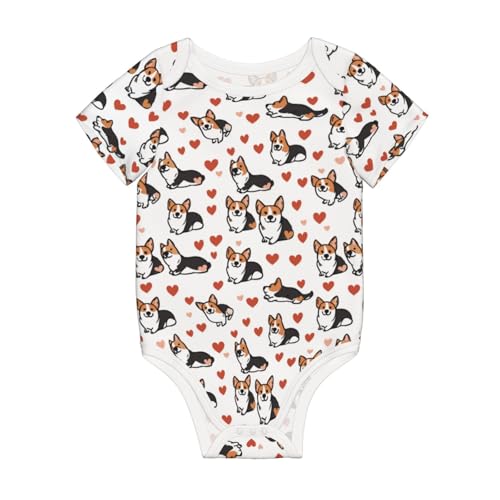 Image of AuHomea Newborn Baby Romper Clothing Cute Infant Short Sleeve Baby Climbing Clothes Outfit For Boys Girls