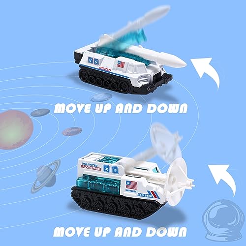 Oriate Diecast 6PCS Explore Space Spaceship Gift Set, Rocket, Spaceship, Space Probe, Mobile Lab Mini Space Fleet Toys for Boys Girls 3 Years Old and Up Creative Gifts - Thumbnail 6