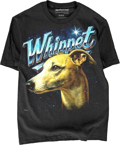 BABATEES Whippet 80s Heavy Metal Black Tshirt - 100% Cotton - for Men & Women